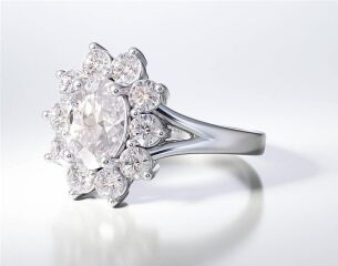 PAVE SOLITAIRE RING ENG049